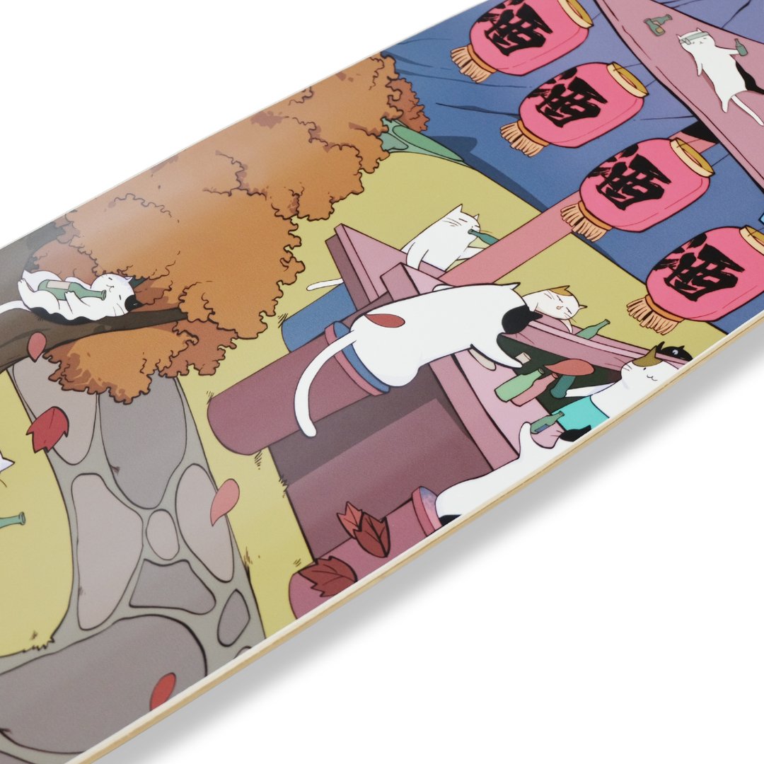 Rebirth 44.5" Meow Tavern Longboard deck - SkatebruhSG