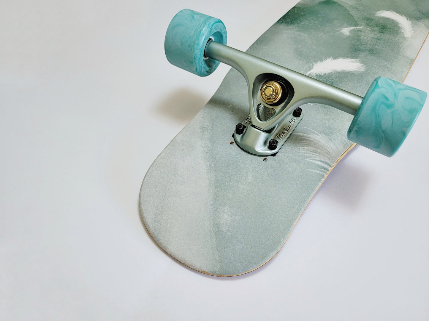 Rebirth Green Feather longboard - SkatebruhSG