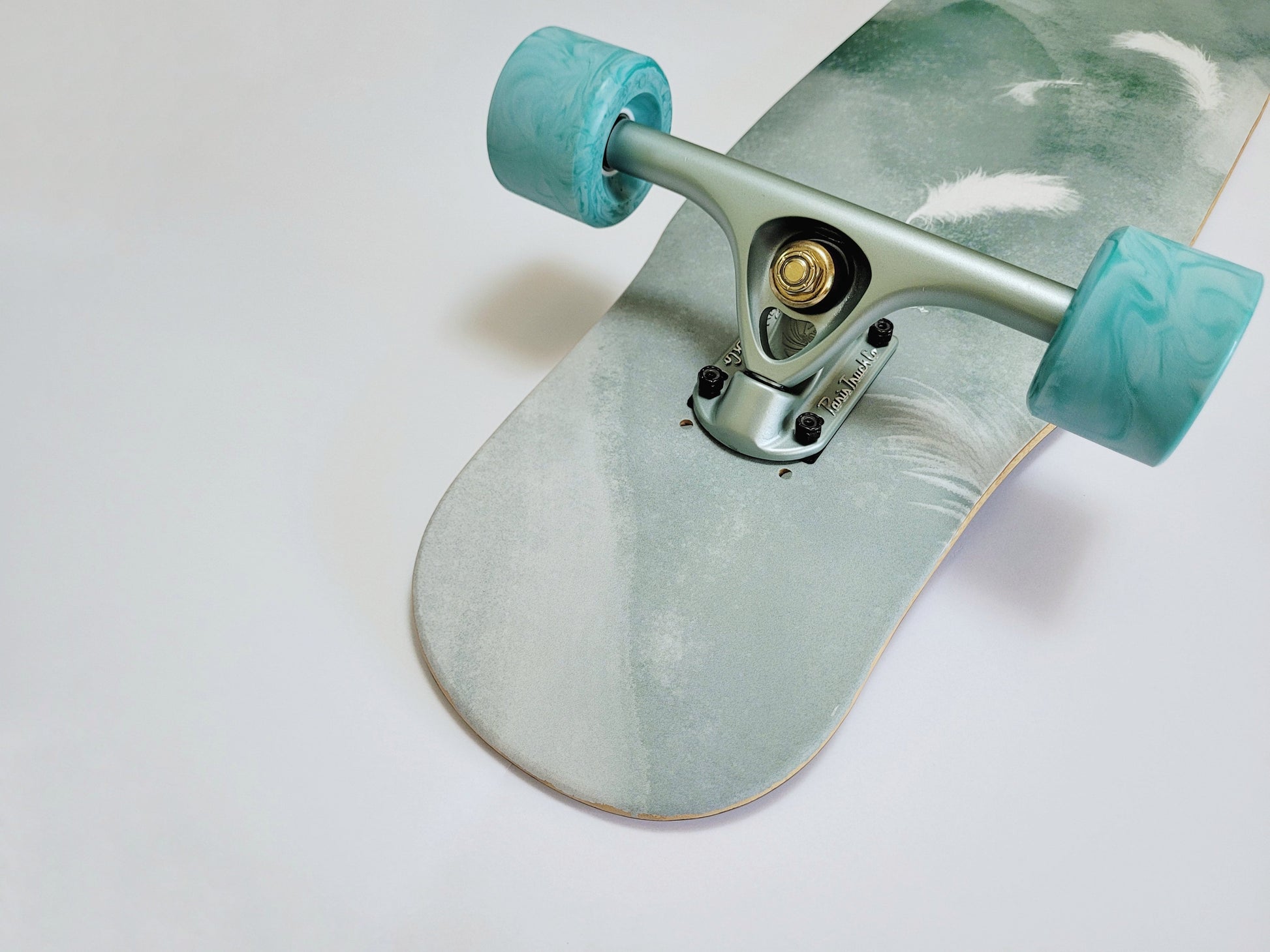 Rebirth Green Feather longboard - SkatebruhSG