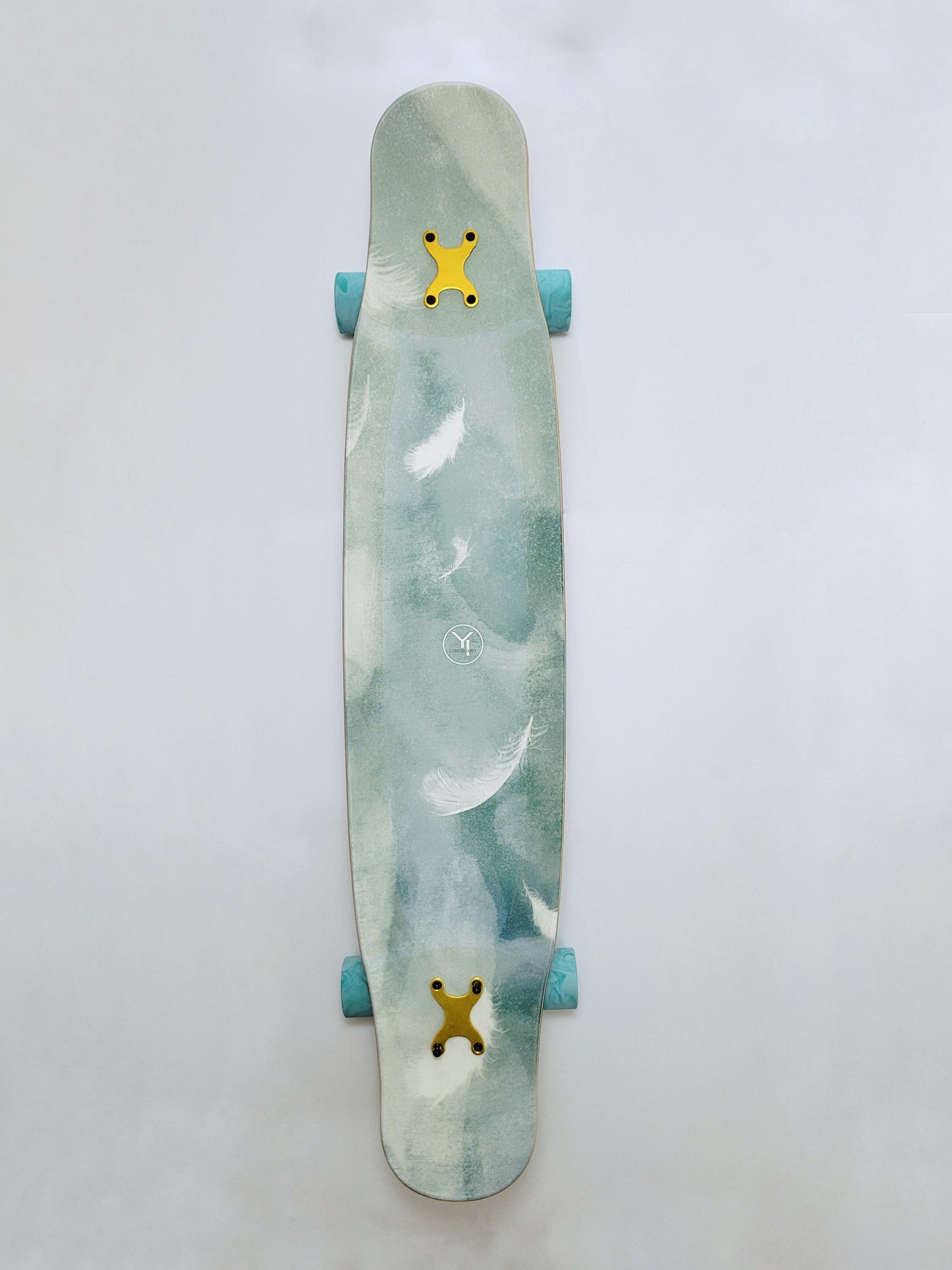 Rebirth Green Feather longboard - SkatebruhSG