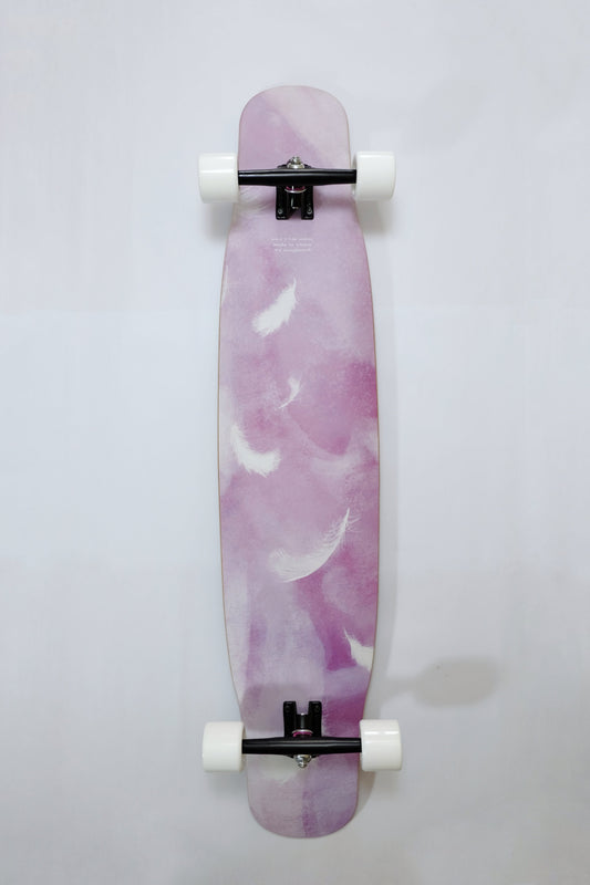 Rebirth Koston Pink Feather longboard - SkatebruhSG