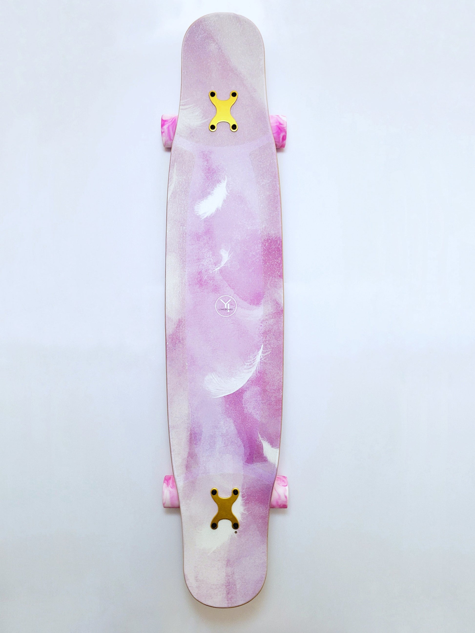 Rebirth Pink Feather longboard - SkatebruhSG