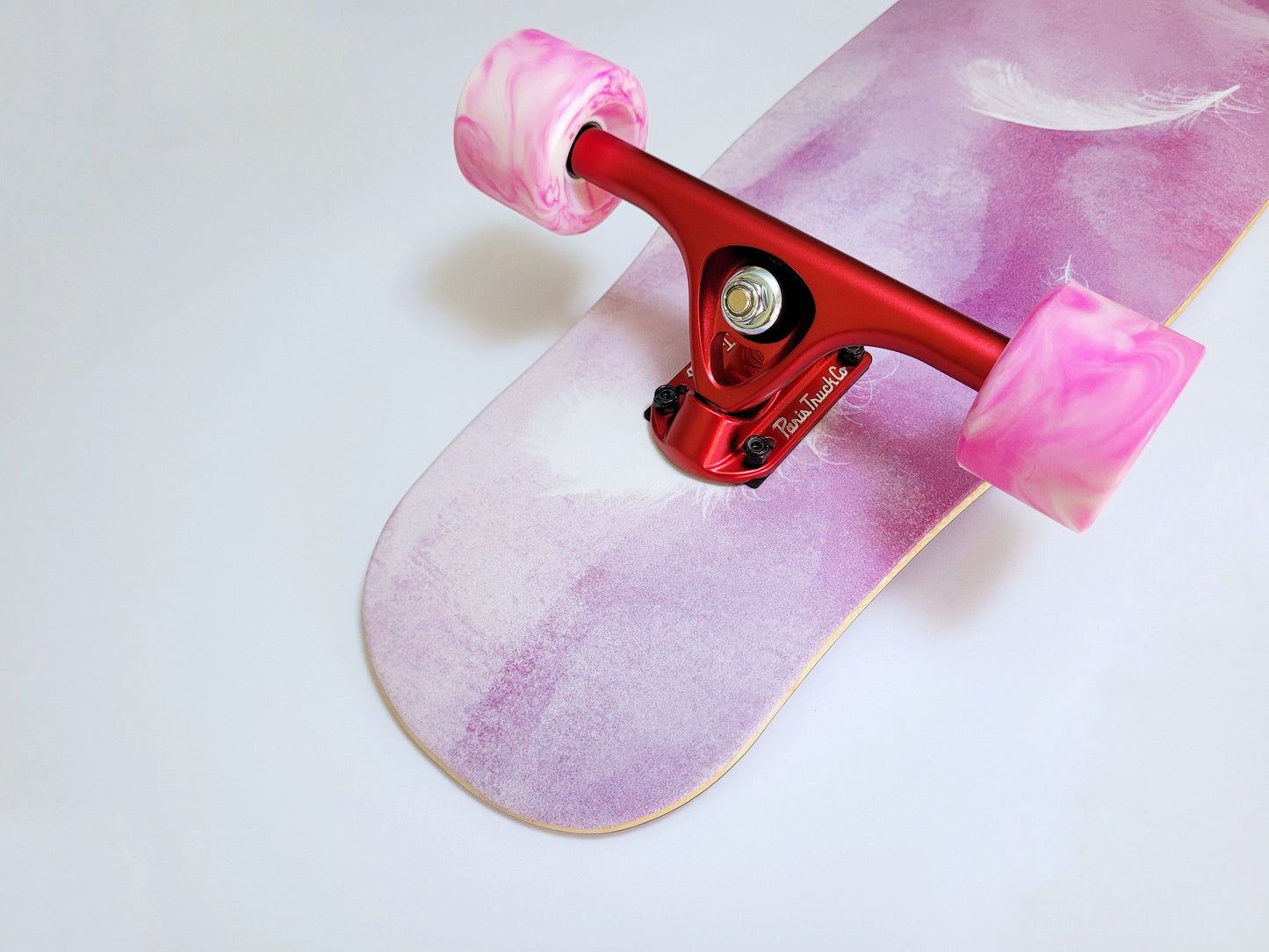 Rebirth Pink Feather longboard - SkatebruhSG