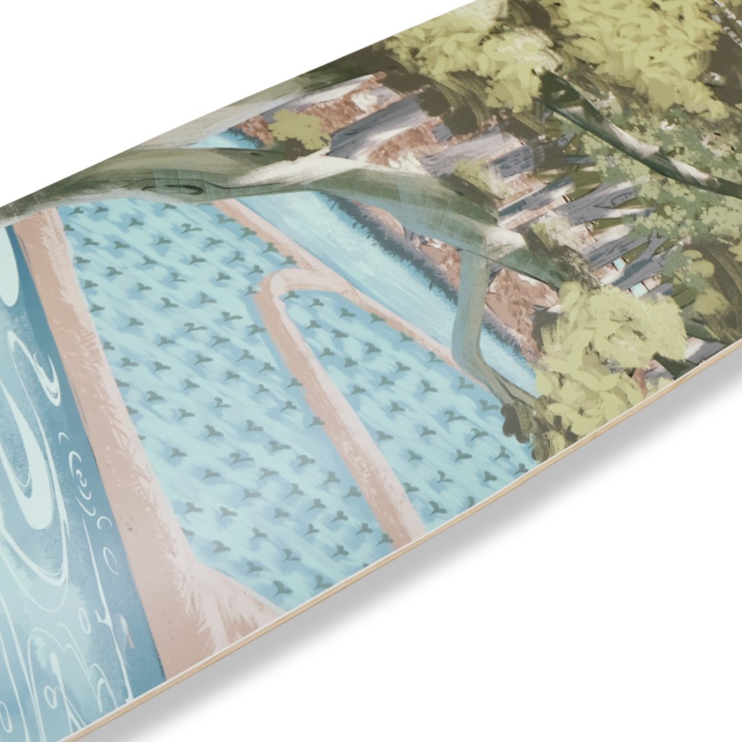 Triangle 46" Summer Longboard deck - SkatebruhSG