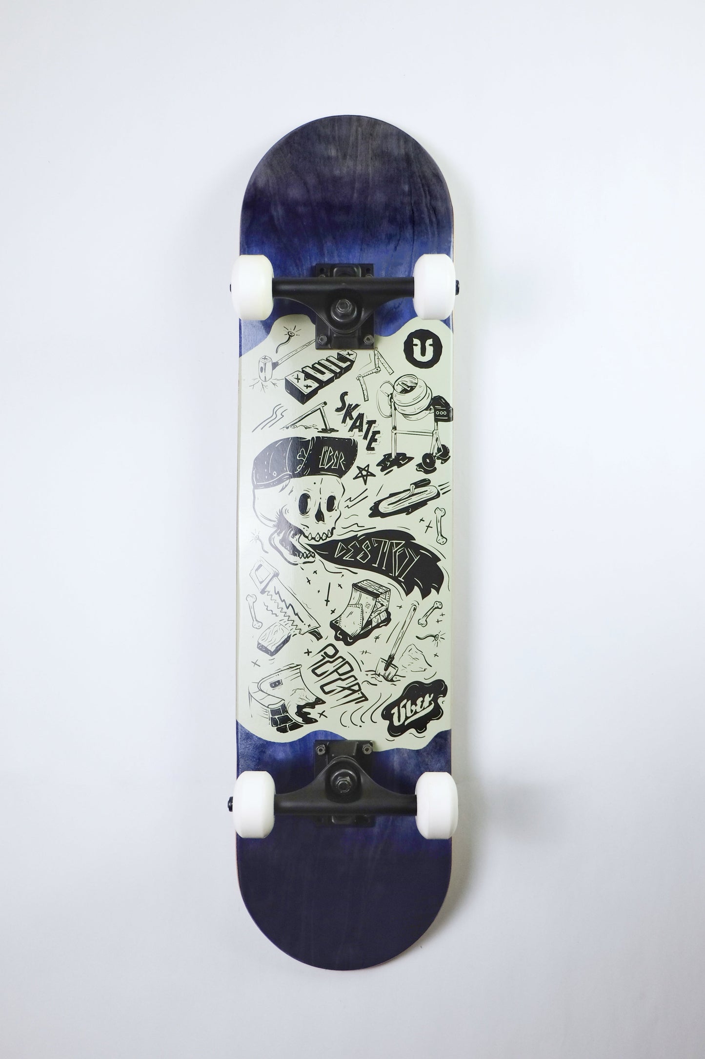 Uber DIY Blue Skateboard - SkatebruhSG