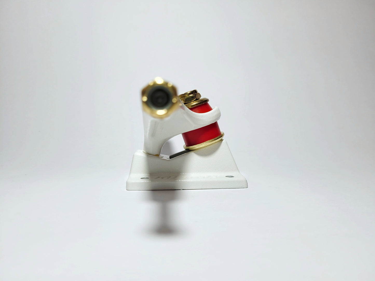 White Koston 5.25" Hollow Kingpin skateboard Trucks - Custom Skateboard Builder - SkatebruhSG