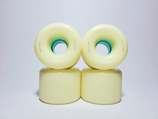 Yellow Rebirth Macaron longboard / cruiser board wheels - SkatebruhSG