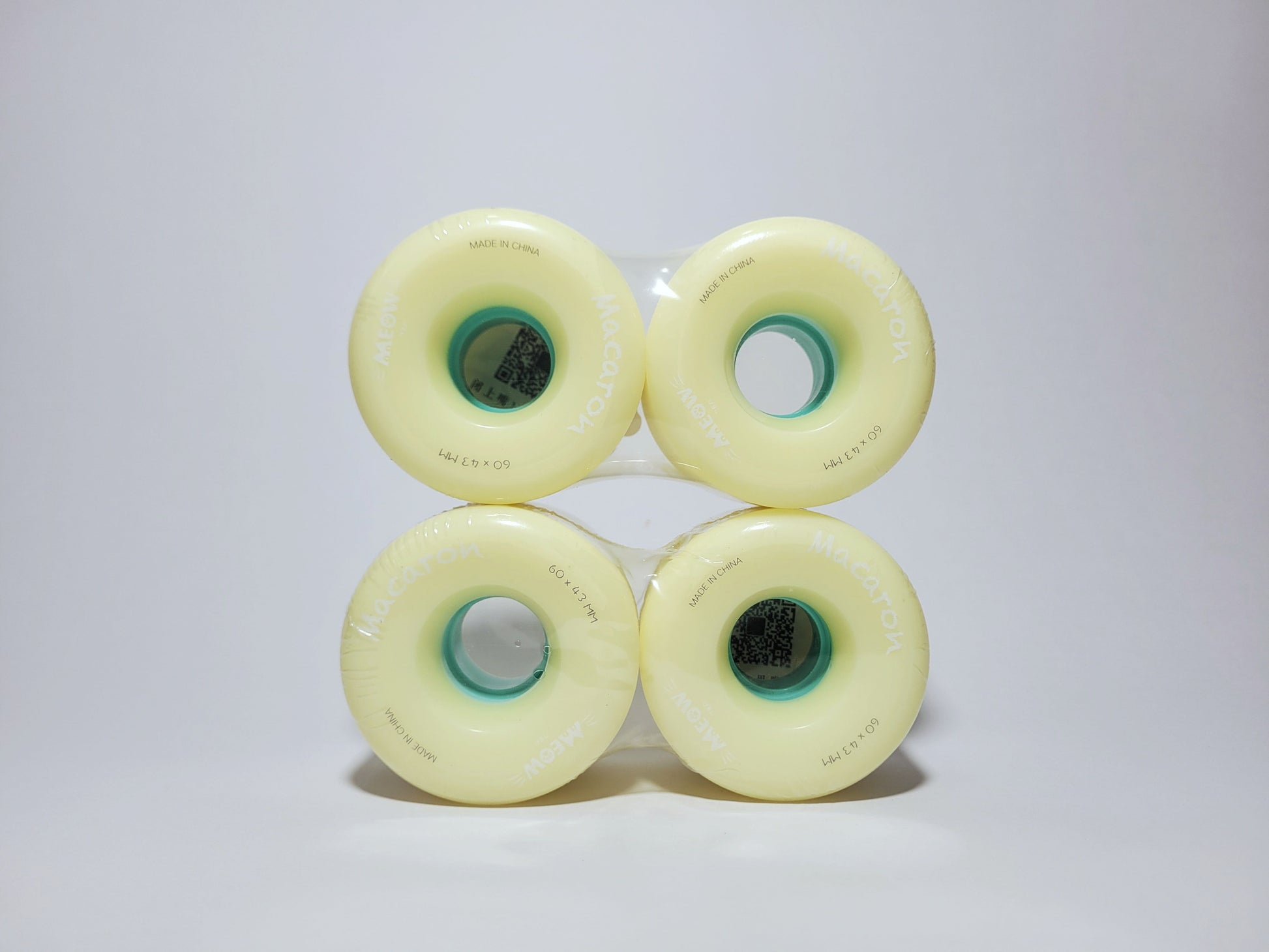 Yellow Rebirth Macaron longboard / cruiser board wheels - SkatebruhSG