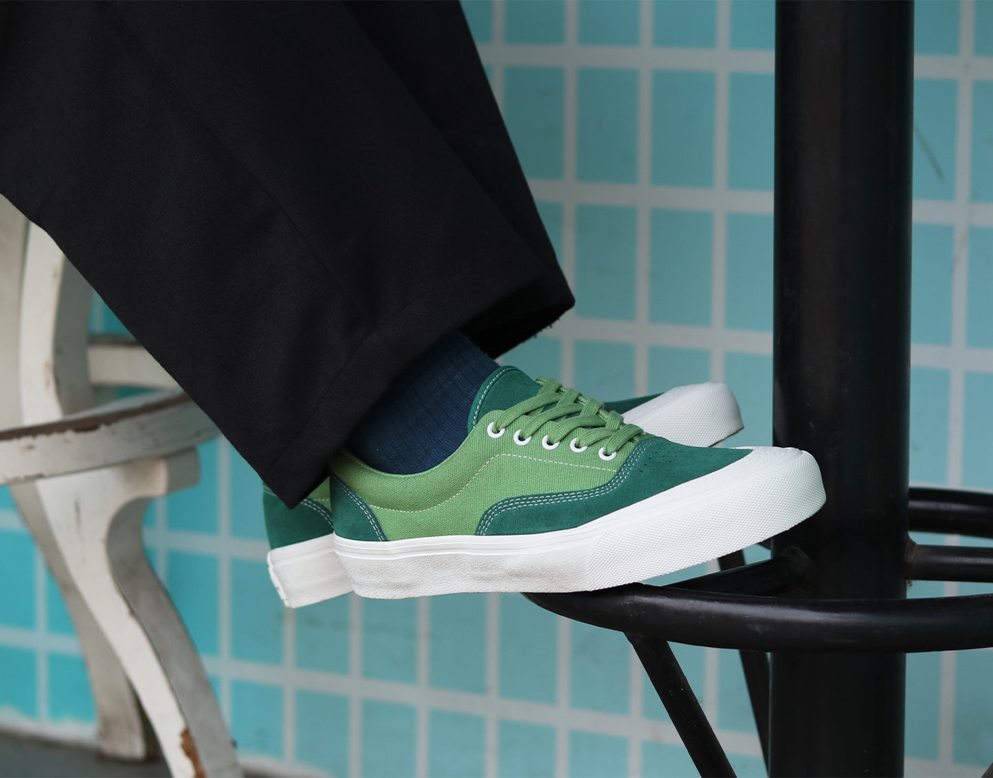 Goluck Joiints Sandwich forest green skate shoes