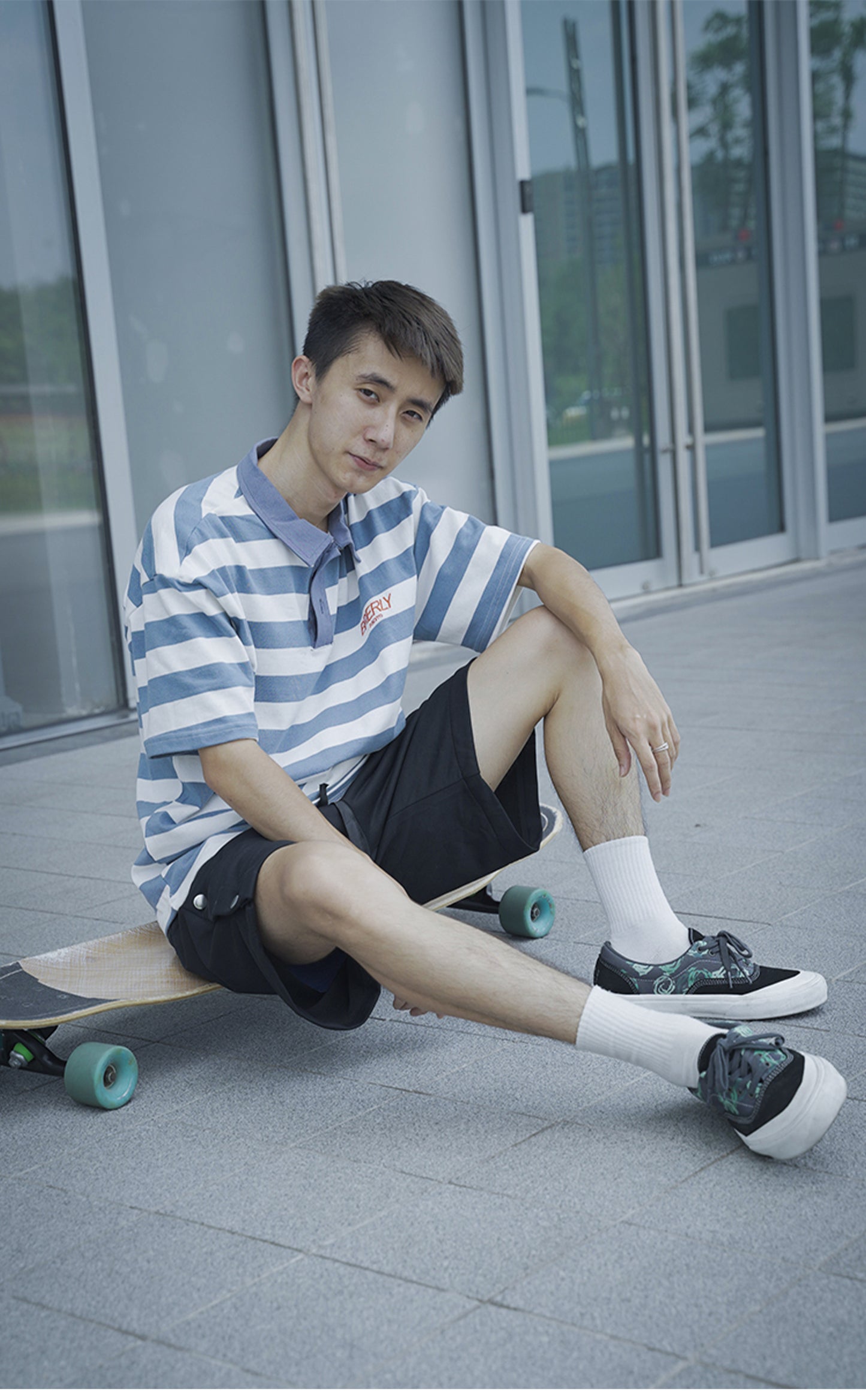 Goluck Joiints Sandwich green floral skate shoes