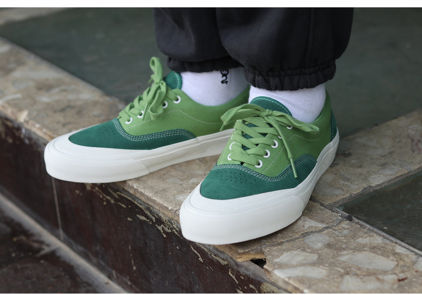 Goluck Joiints Sandwich forest green skate shoes