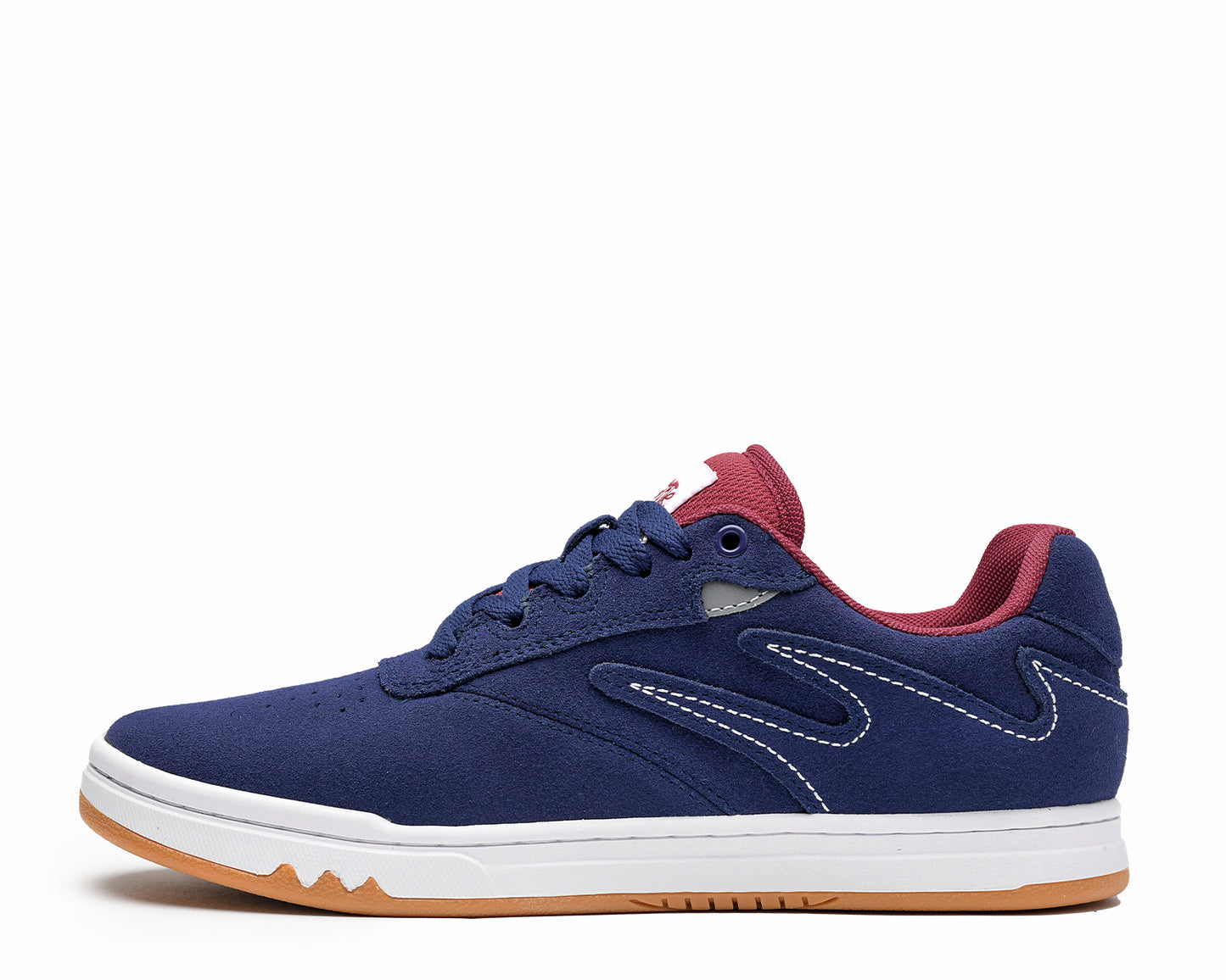 Goluck Ants Cupsole blue red white suede skate shoes