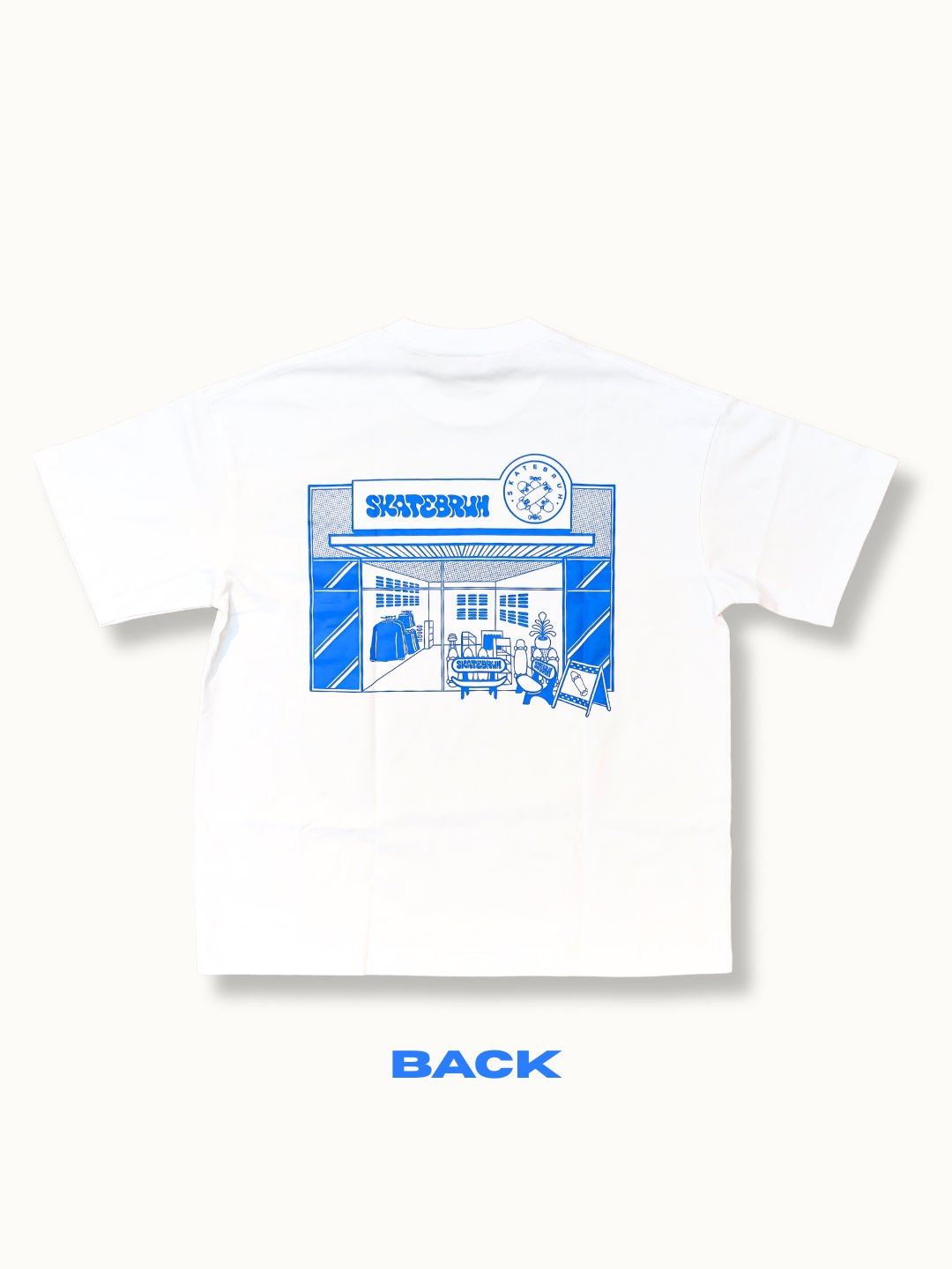 Skatebruh Skate Shop White T Shirt