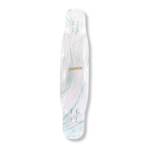 Travelol 43" White Marble Longboard deck
