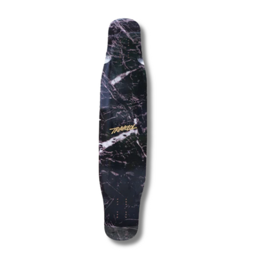Travelol 46" Black Marble Longboard deck
