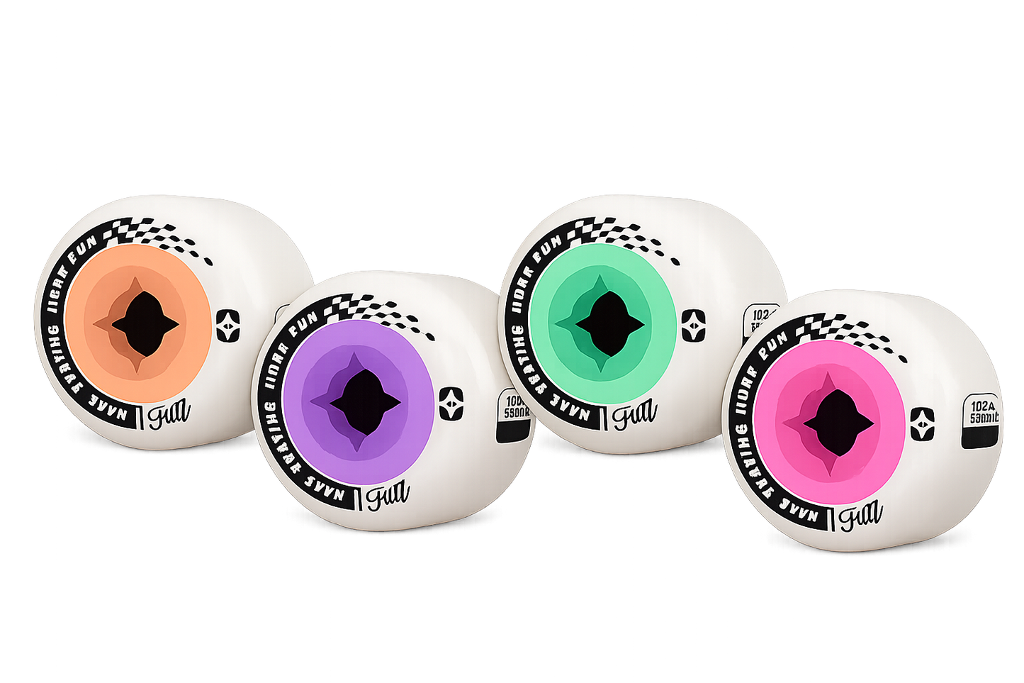 Oneness Wheels FUN Series Kernel 4 Colour Pack 53mm 99A