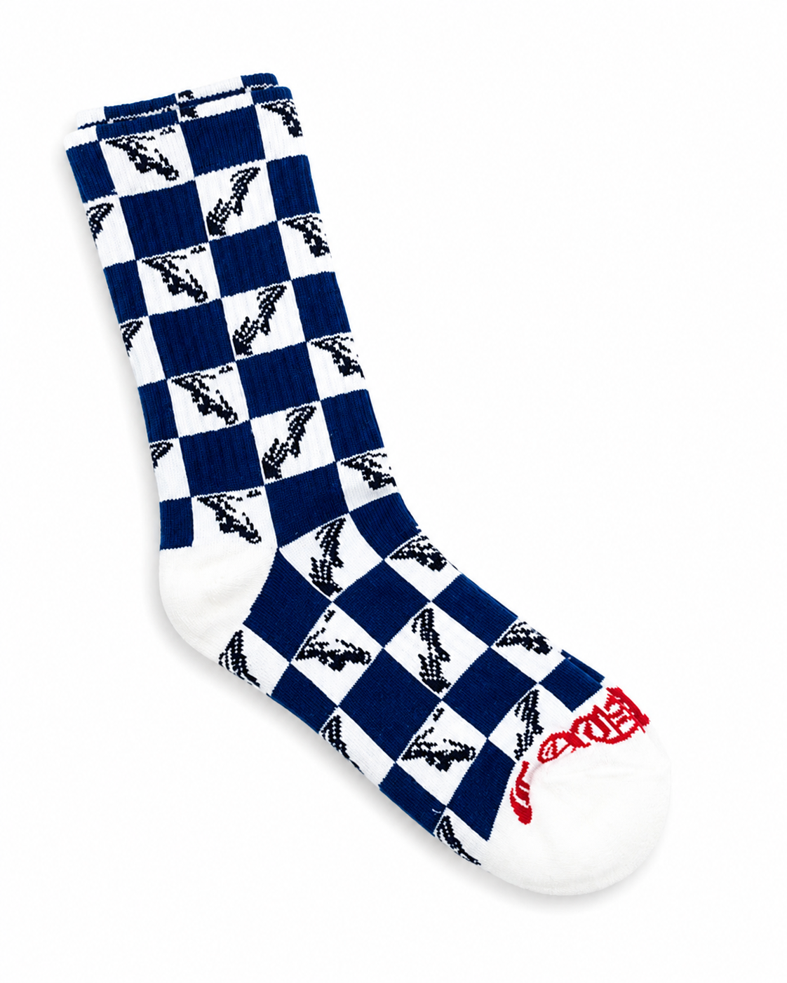 Matty Boy Blue Checkered Skateboarding Socks