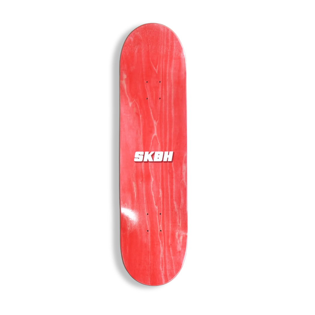 SKBH 8.5" Logo Red Skateboard Deck