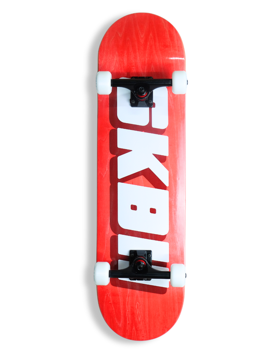 SKBH 8.5" Logo Red Skateboard