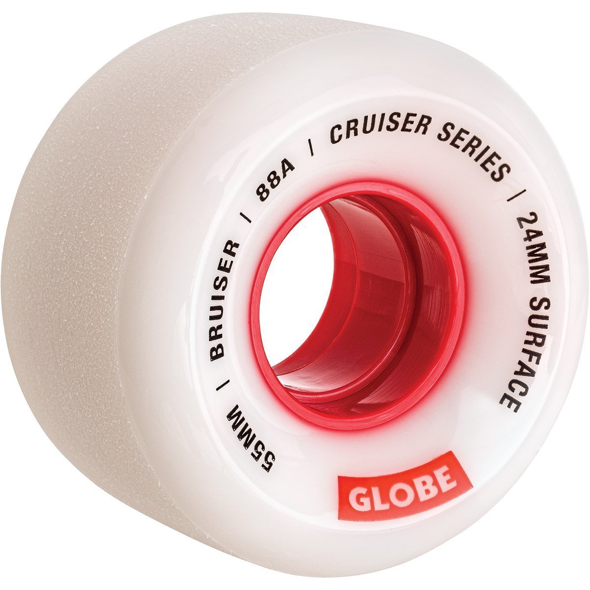 Globe Bruiser 55mm white cruiser wheels - SkatebruhSG