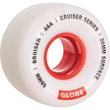 Globe Bruiser 58mm white cruiser wheels - SkatebruhSG