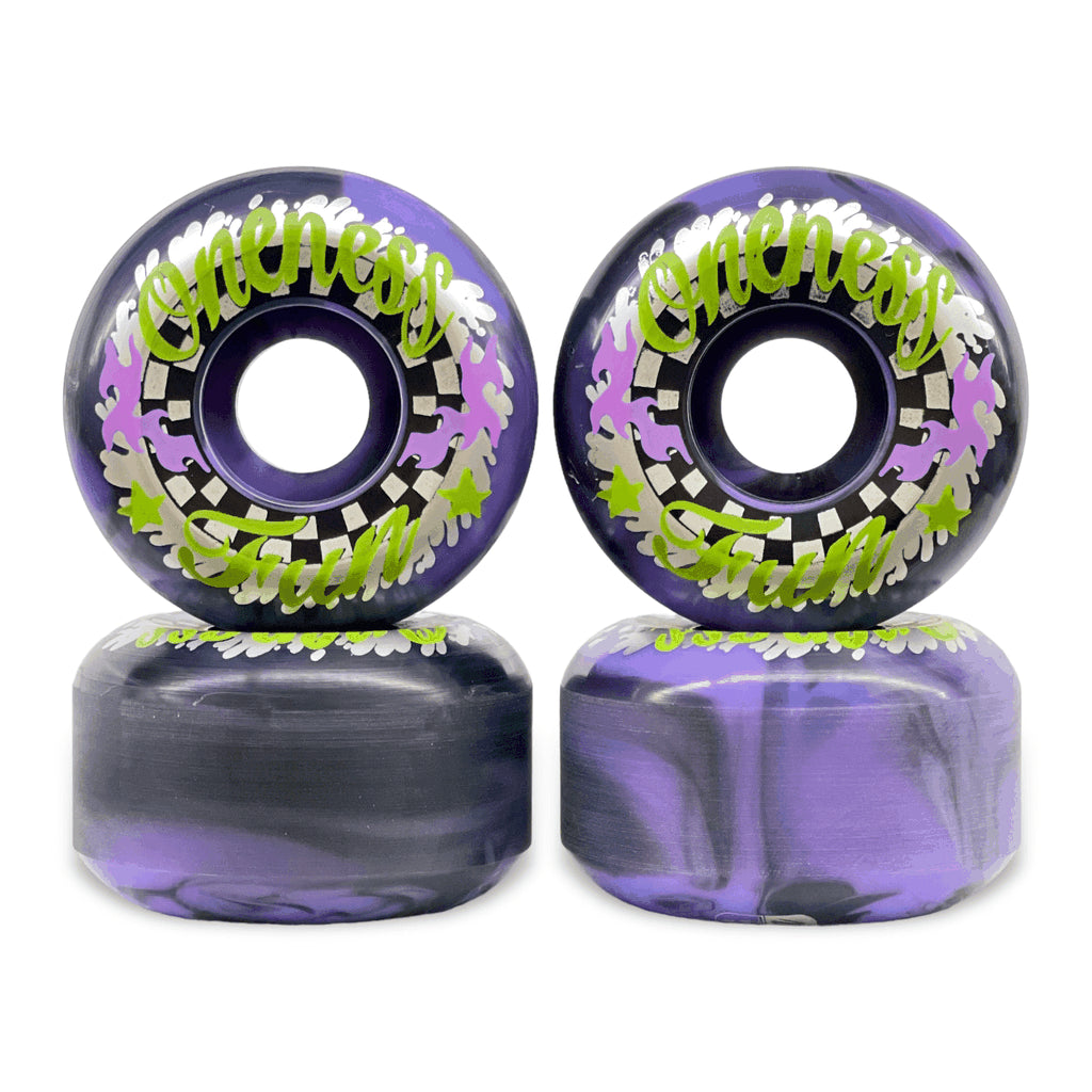 Oneness Wheels FUN Series Vortex Purple Black 53mm 104A