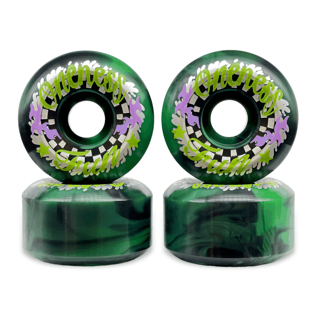 Oneness Wheels FUN Series Vortex Green Black 52mm 104A
