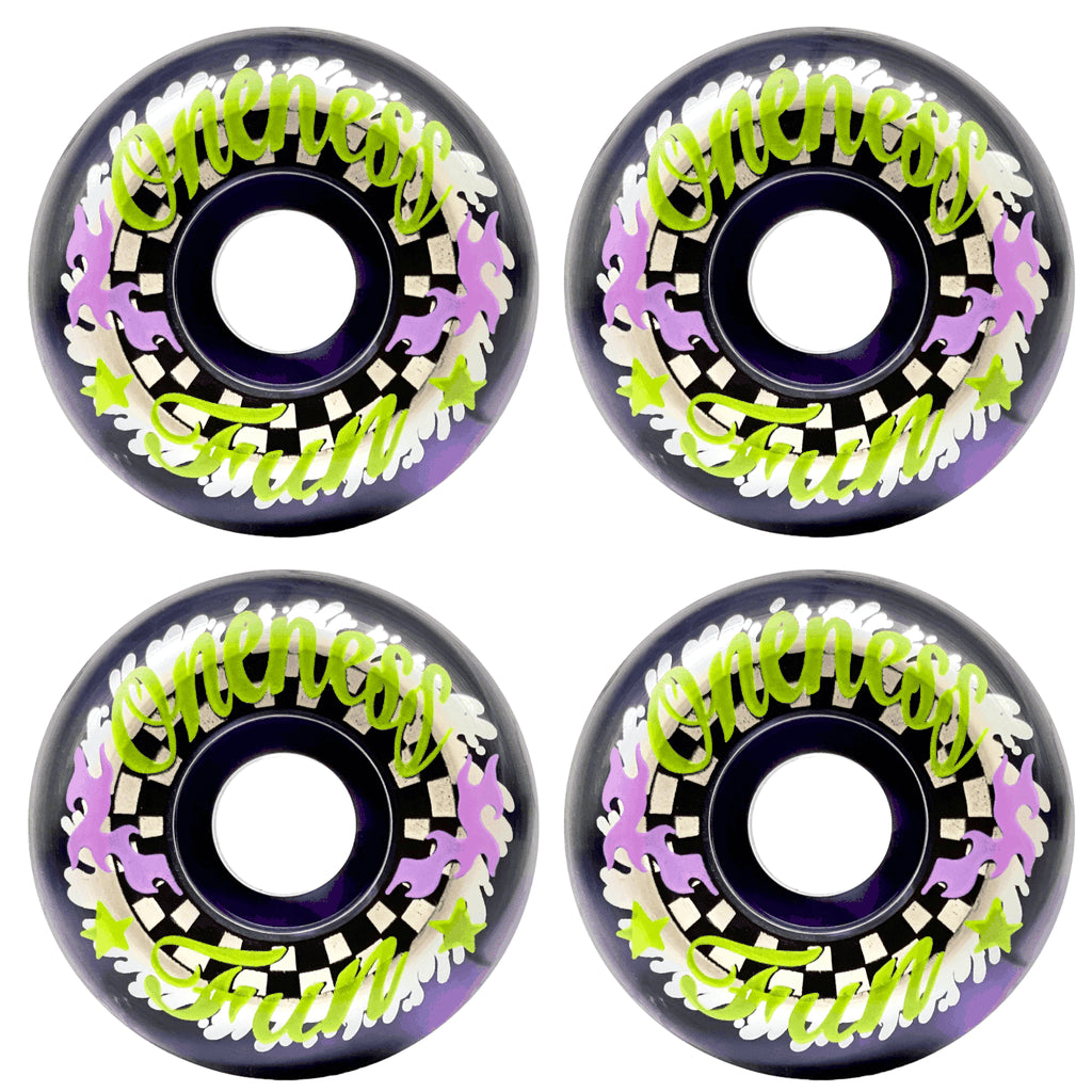 Oneness Wheels FUN Series Vortex Purple Black 53mm 104A