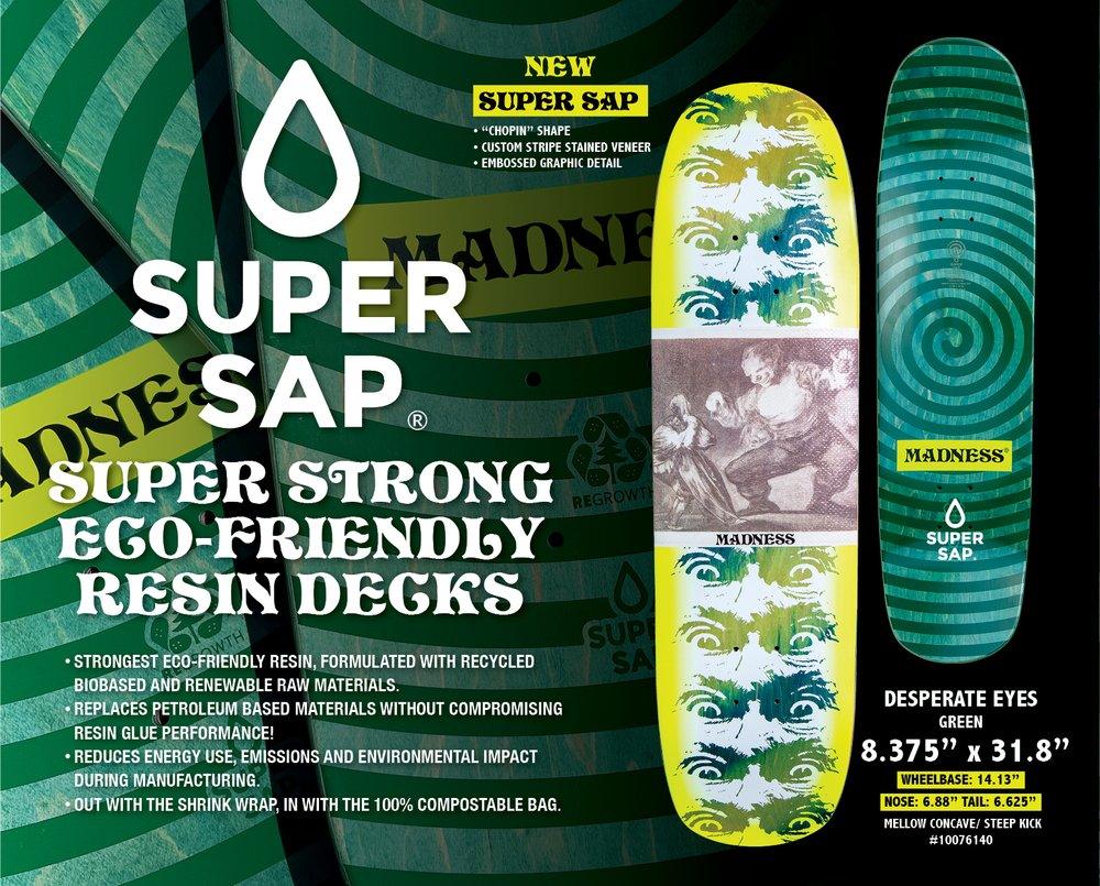 Madness Desperate Eyes Super Sap 8.375" deck - Custom Skateboard Builder - SkatebruhSG