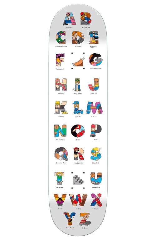 Inpeddo X The dudes ABC 7.5" Skateboard Deck