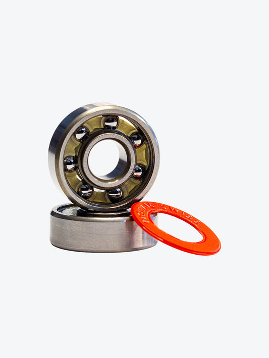Swiss Silver Black Mosaic Skateboard Bearings
