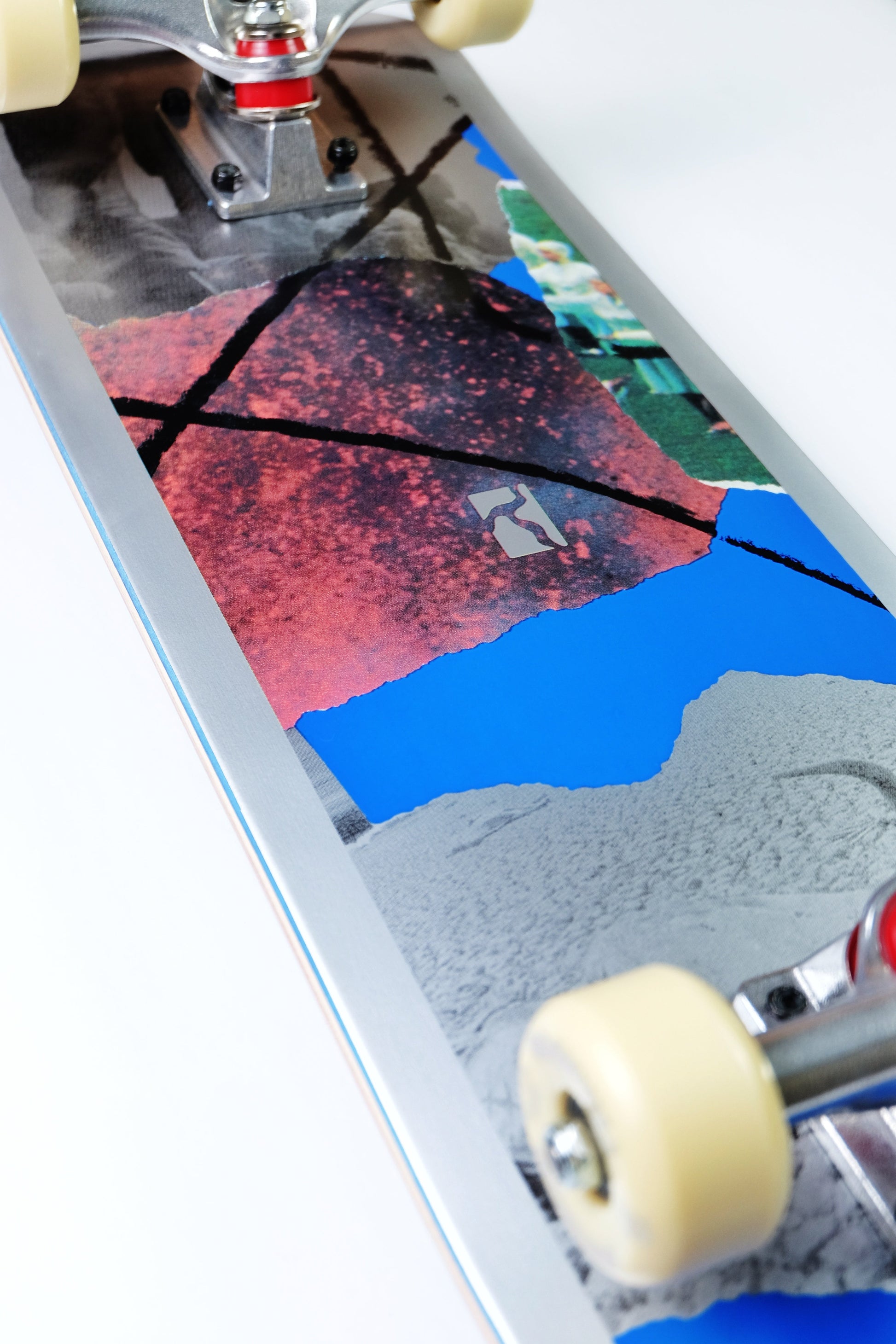 Poetic Blue collage frame Skateboard - SkatebruhSG