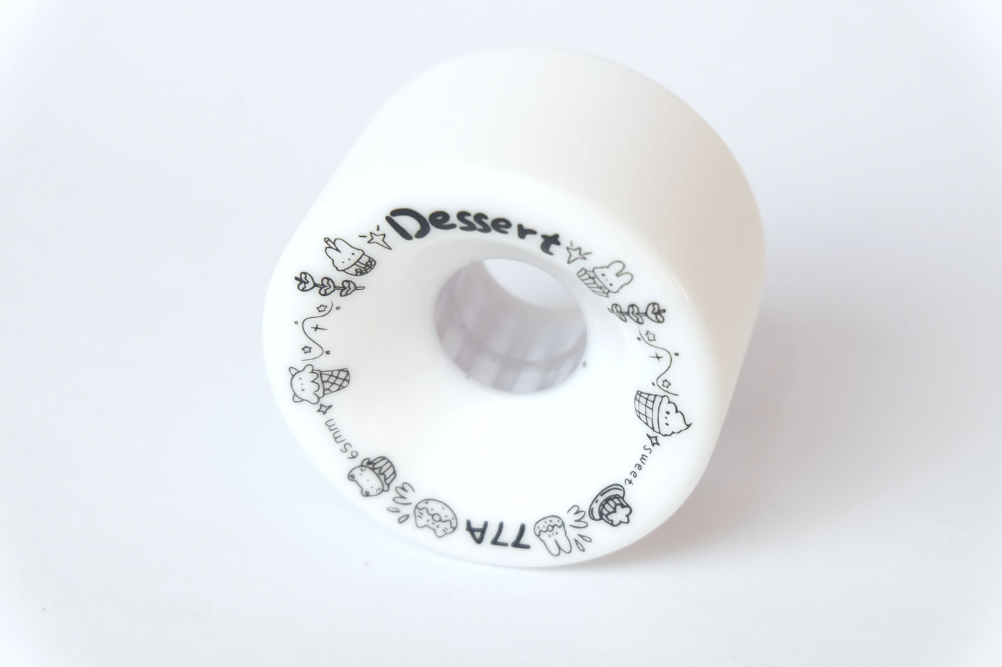 Rebirth White Dessert longboard wheels - SkatebruhSG