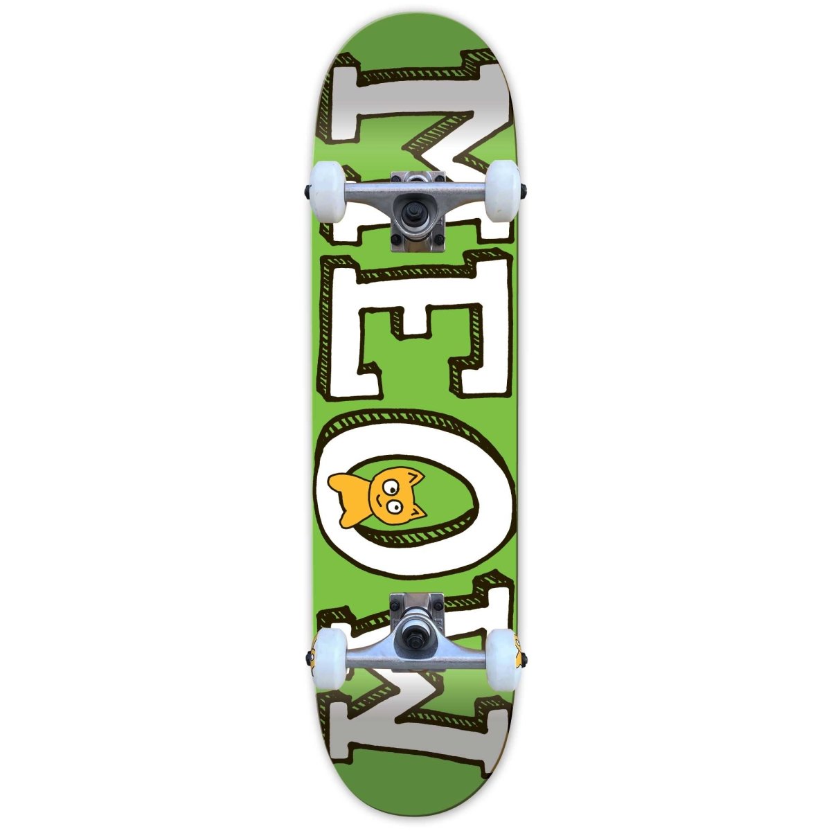 Meow Logo Complete Green 7.75" Skateboard