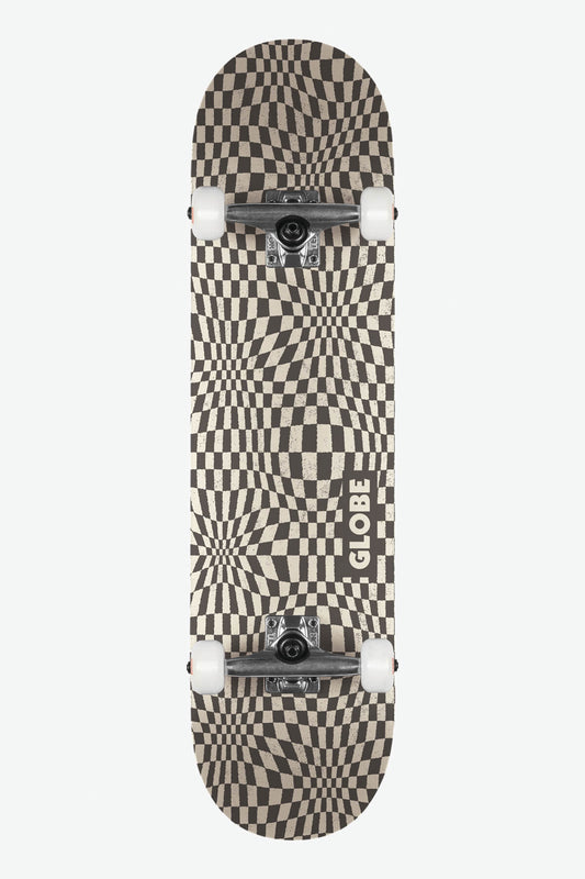 Globe G0 Checked Out 8.0" Black/Off-White Skateboard