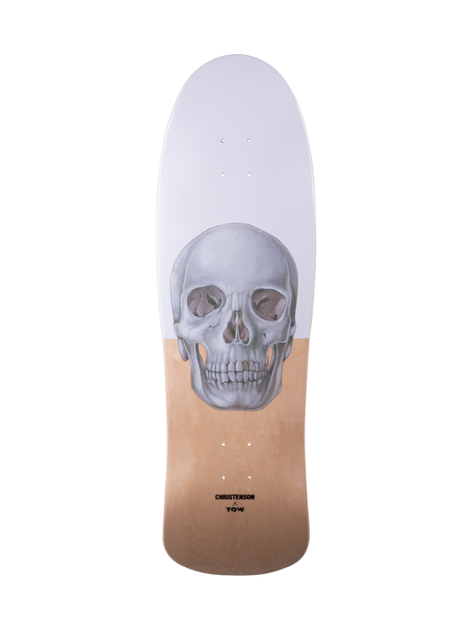 Skalle White 34" Christenson x YOW Surfskate Deck