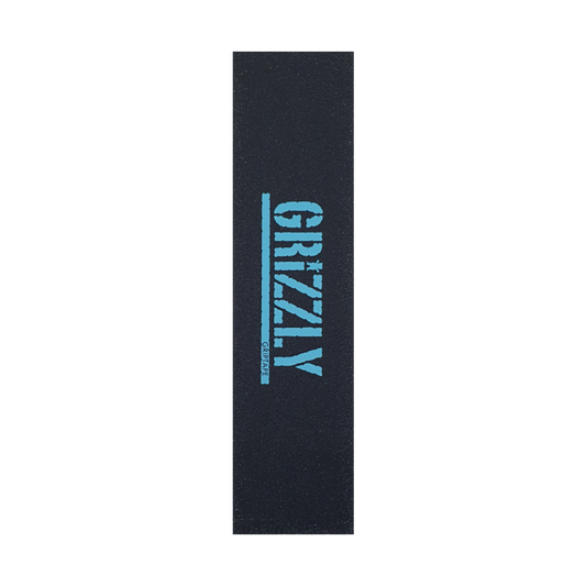 Grizzly Light Blue Stamp Skateboard Griptape