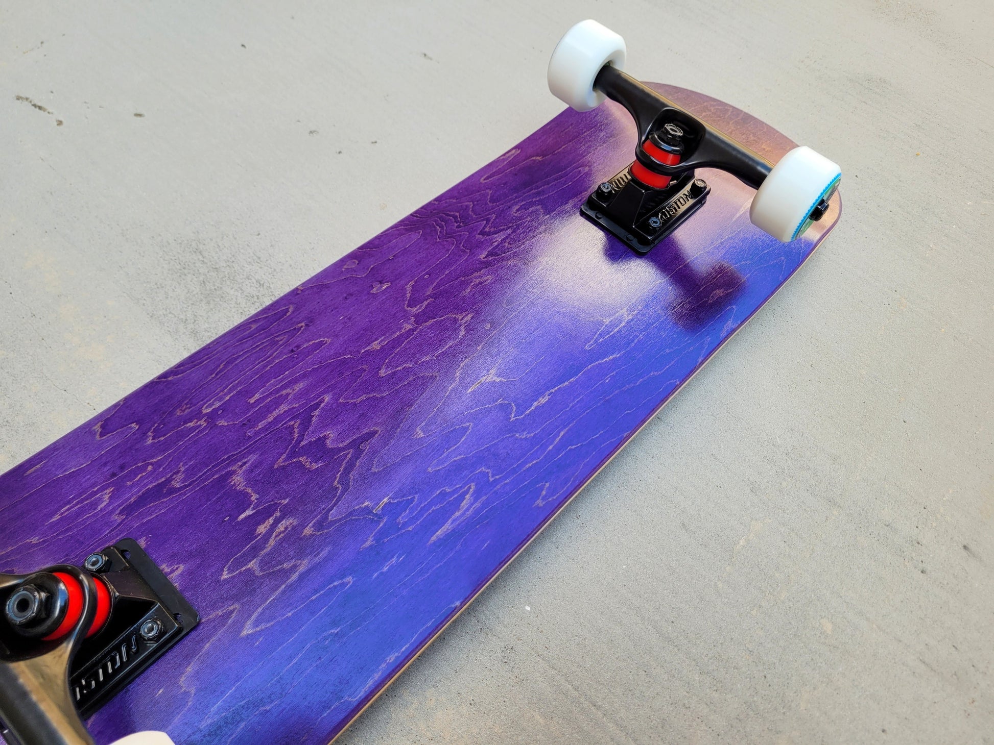 18five2 Purple Stained Skateboard - SkatebruhSG