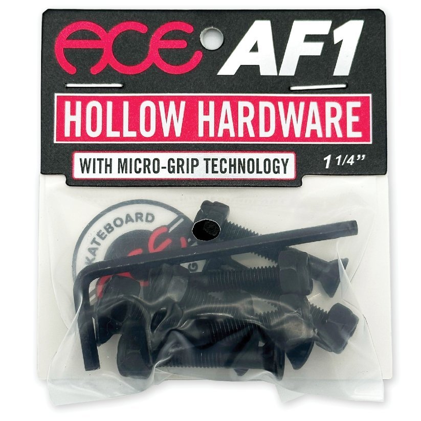 Ace 1 1/4" AF1 Hollow Bolts Skateboard Hardware - Custom Longboard Builder - SkatebruhSG