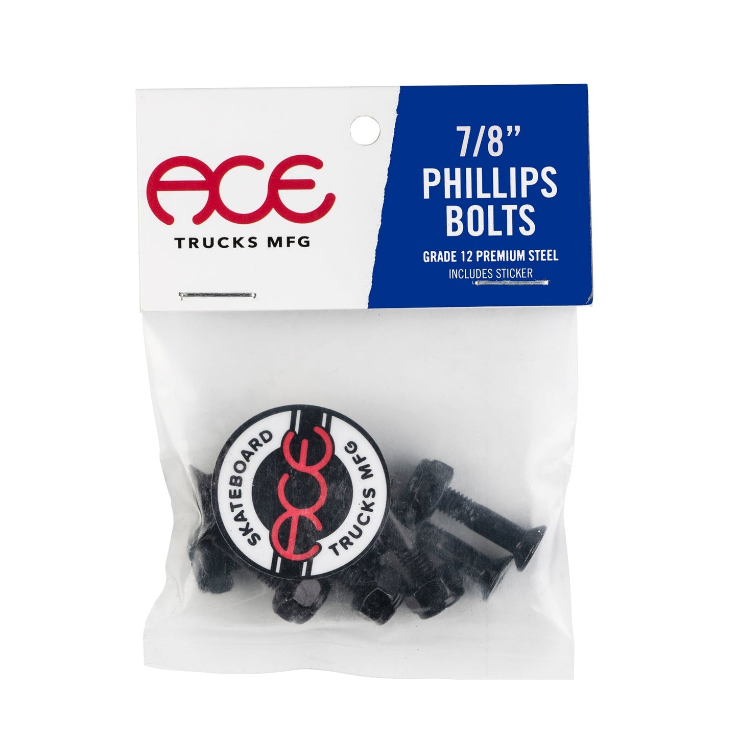 Ace 7/8" Phillip Bolts Skateboard Hardware - Custom Skateboard Builder - SkatebruhSG