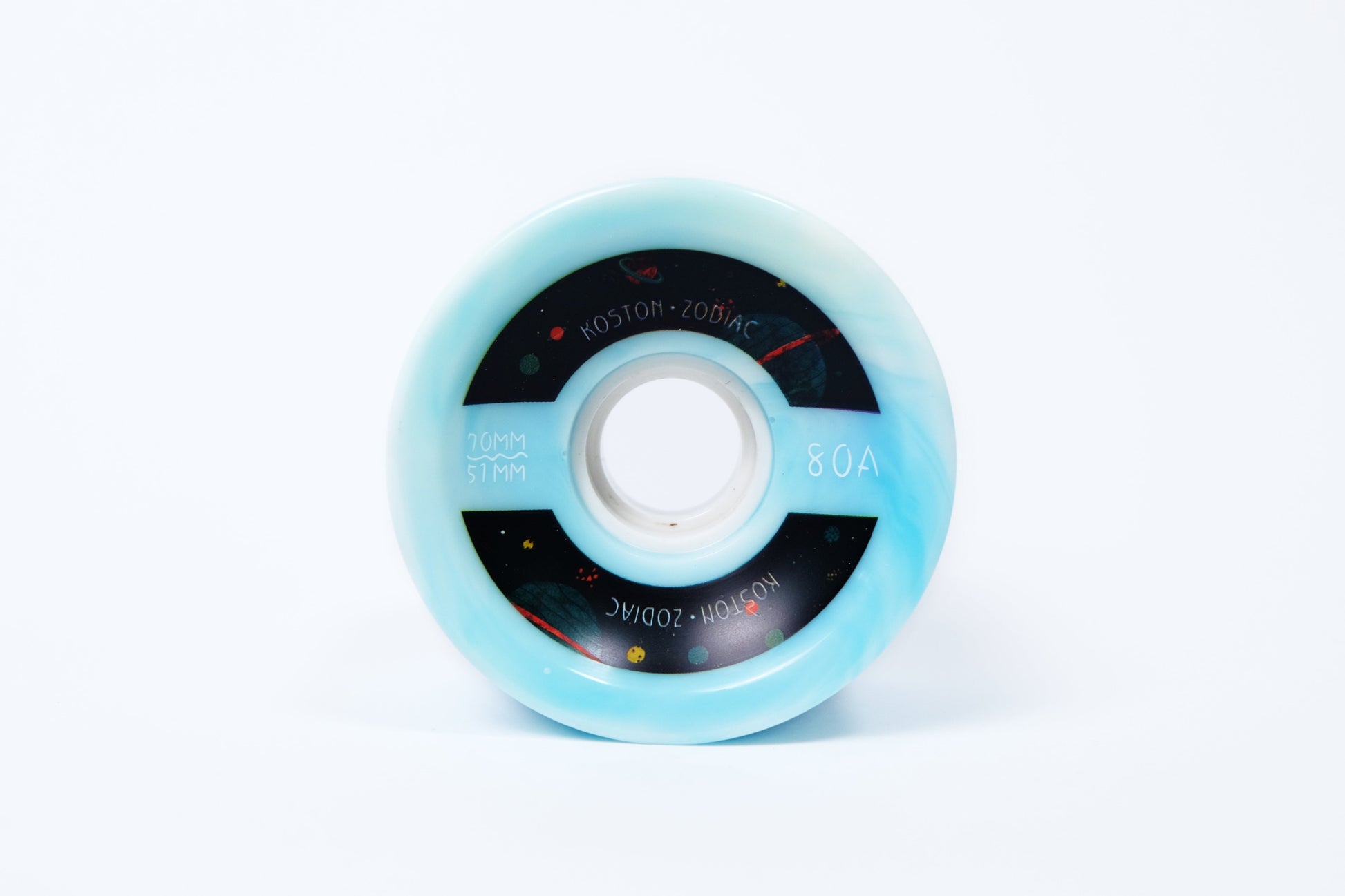 Koston Zodiac blue swirl longboard wheels - Custom Longboard Builder - SkatebruhSG