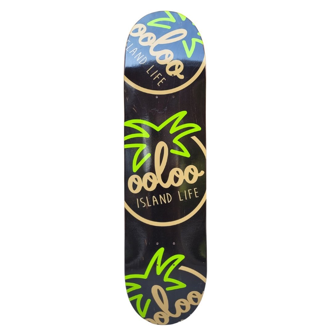 Ooloo Black Veneer Skateboard Deck - Custom Skateboard Builder - SkatebruhSG
