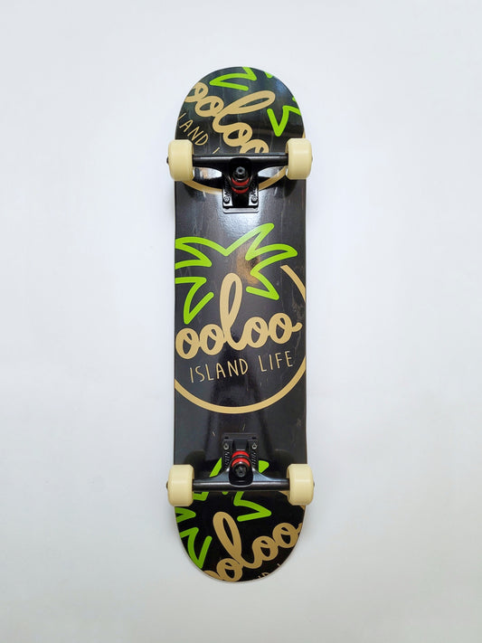 Ooloo black Veneer Skateboard - SkatebruhSG