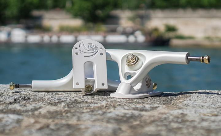 Paris V3 180mm Pearl White 50 degrees Longboard trucks - SkatebruhSG