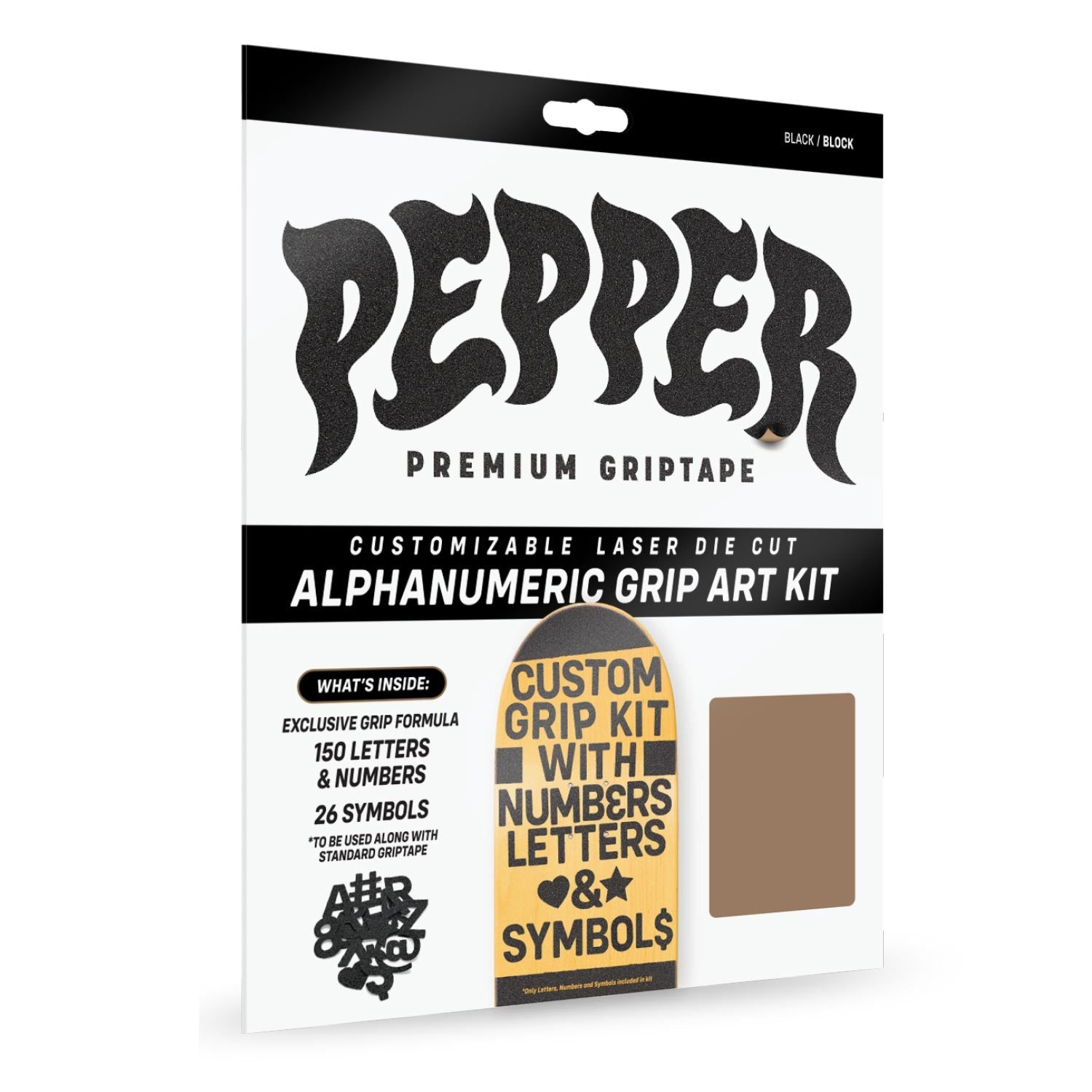 Pepper alpha numeric custom grip kit - Custom Skateboard Builder - SkatebruhSG