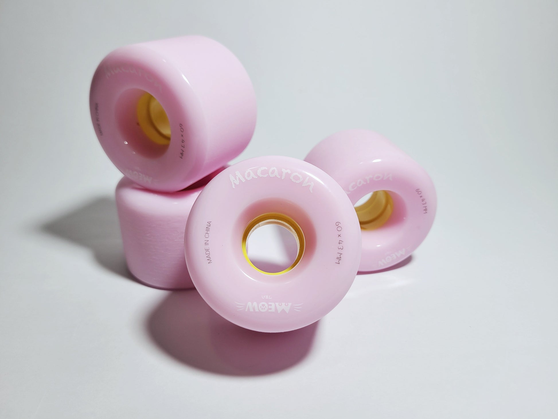 Pink Rebirth Macaron longboard / cruiser board wheels - Custom Longboard Builder - SkatebruhSG