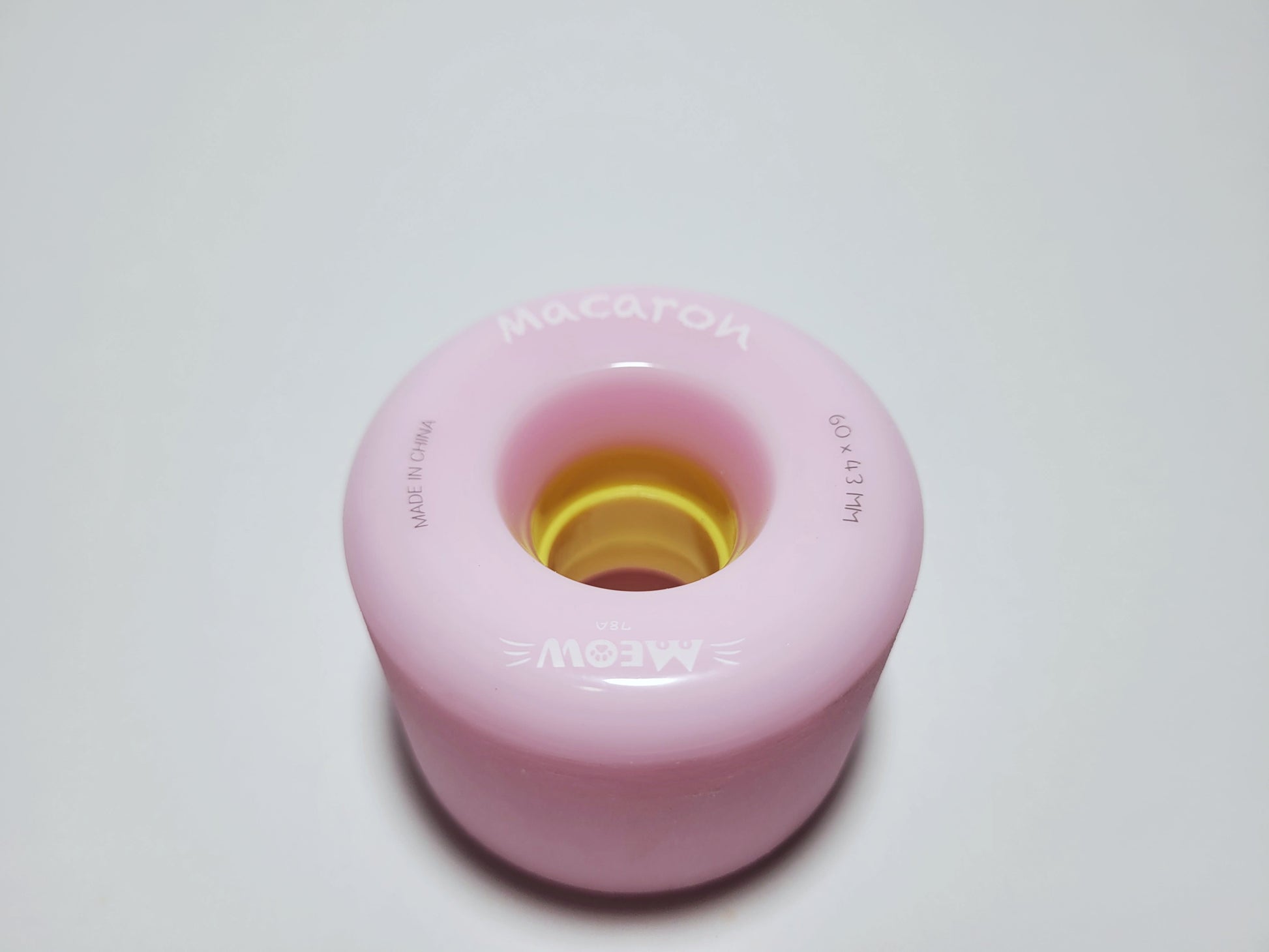 Pink/Yellow Rebirth Macaron longboard / cruiser board wheels - Custom Longboard Builder - SkatebruhSG