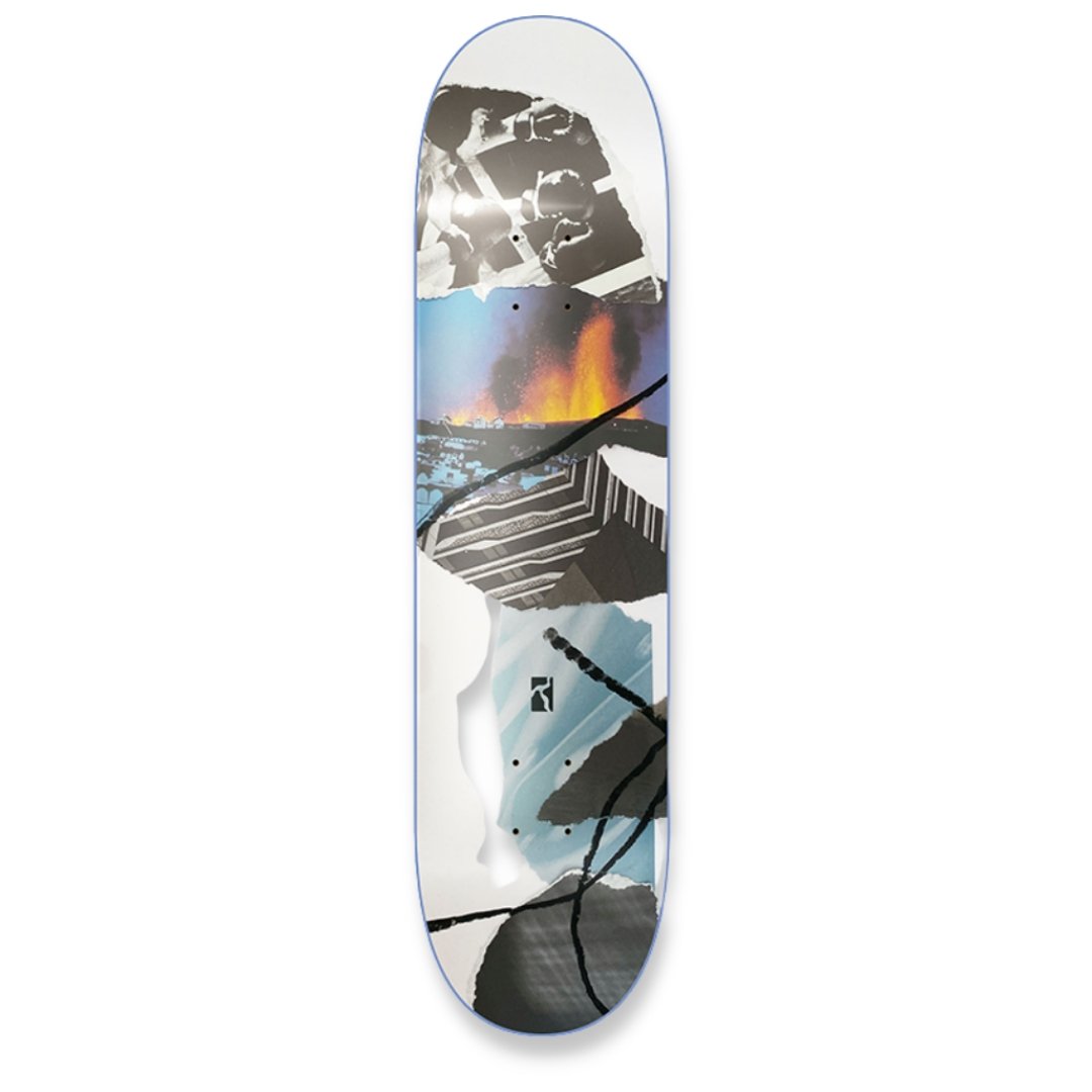 Poetic Newspaper - Right Skateboard Deck - SkatebruhSG