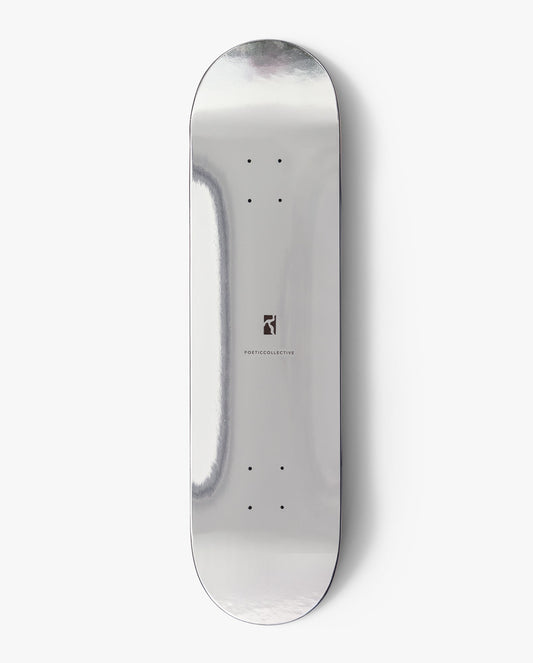 Poetic Silver Foil Skateboard Deck - Custom Skateboard Builder - SkatebruhSG