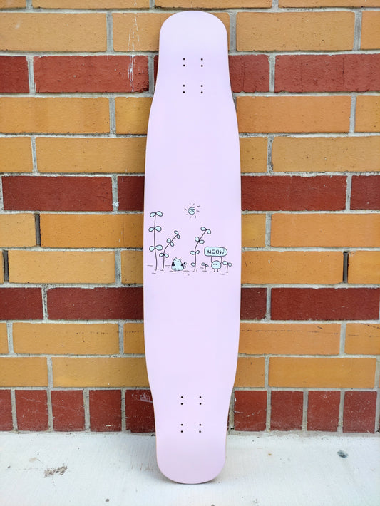 Rebirth 44.5" Candy Pink Longboard deck - SkatebruhSG Singapore Skateshop